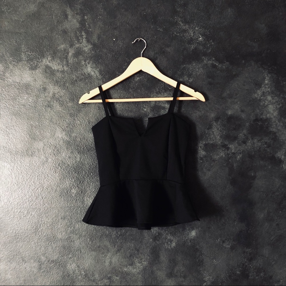 Black Peplum top